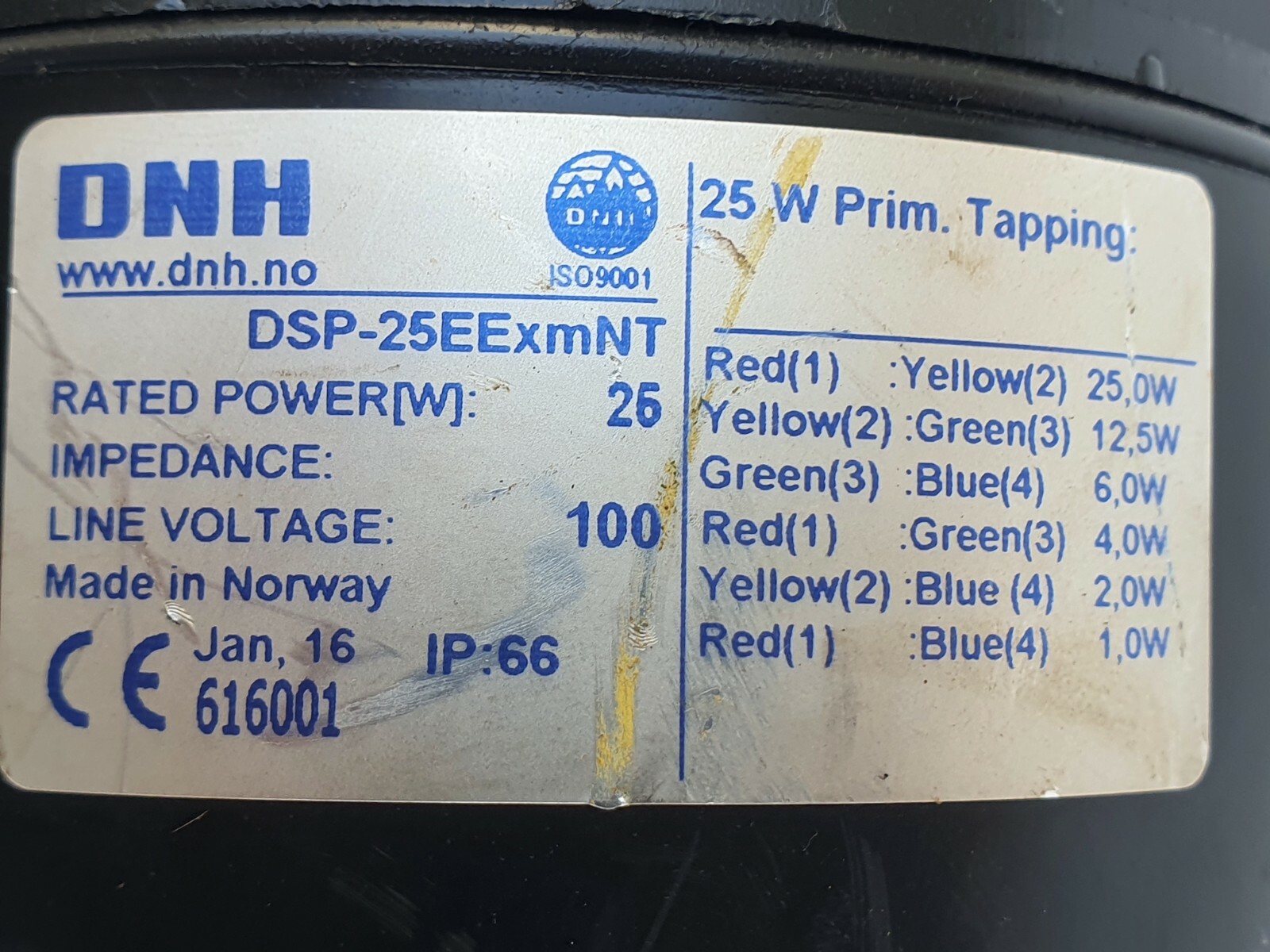 DNH DSP-25EExmN(T) LOUD SPEAKER Explosion Proof ATEX 25W, 100V
