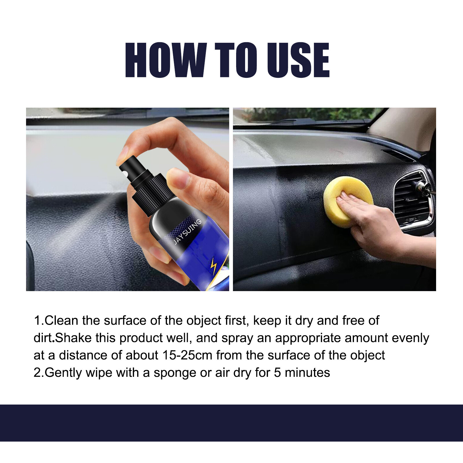 Upholstery Repair Spray For Dashboard and Leather - Dust Care and Refurbish