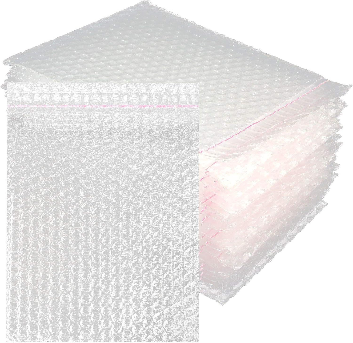 100PCS Bubble Out Bags 7”X 8-1/4”Clear Bubble Mailers, Self-Sealing Double Walle