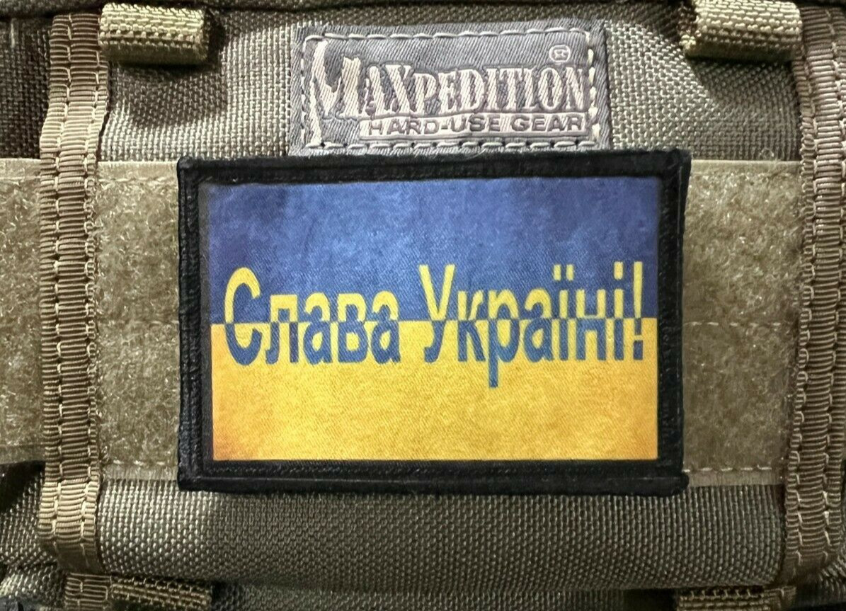 Slava Ukraini Ukraine Flag Morale Patch ARMY MILITARY Tactical Ukrainian Flag