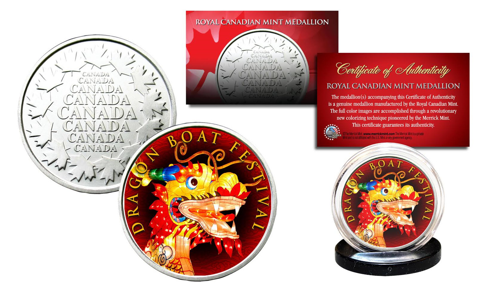 DRAGON BOAT FESTIVAL Chinese Poet Qu Yuan Royal Canadian Mint RCM Medallion Coin