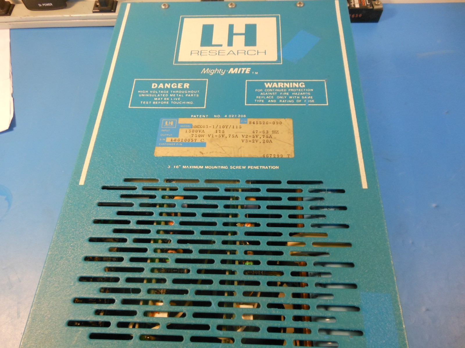 LH Research MMX63-1/10Y/115  750W Power Supply O/P 5V,75A, 5V, 75A, 2V 20A