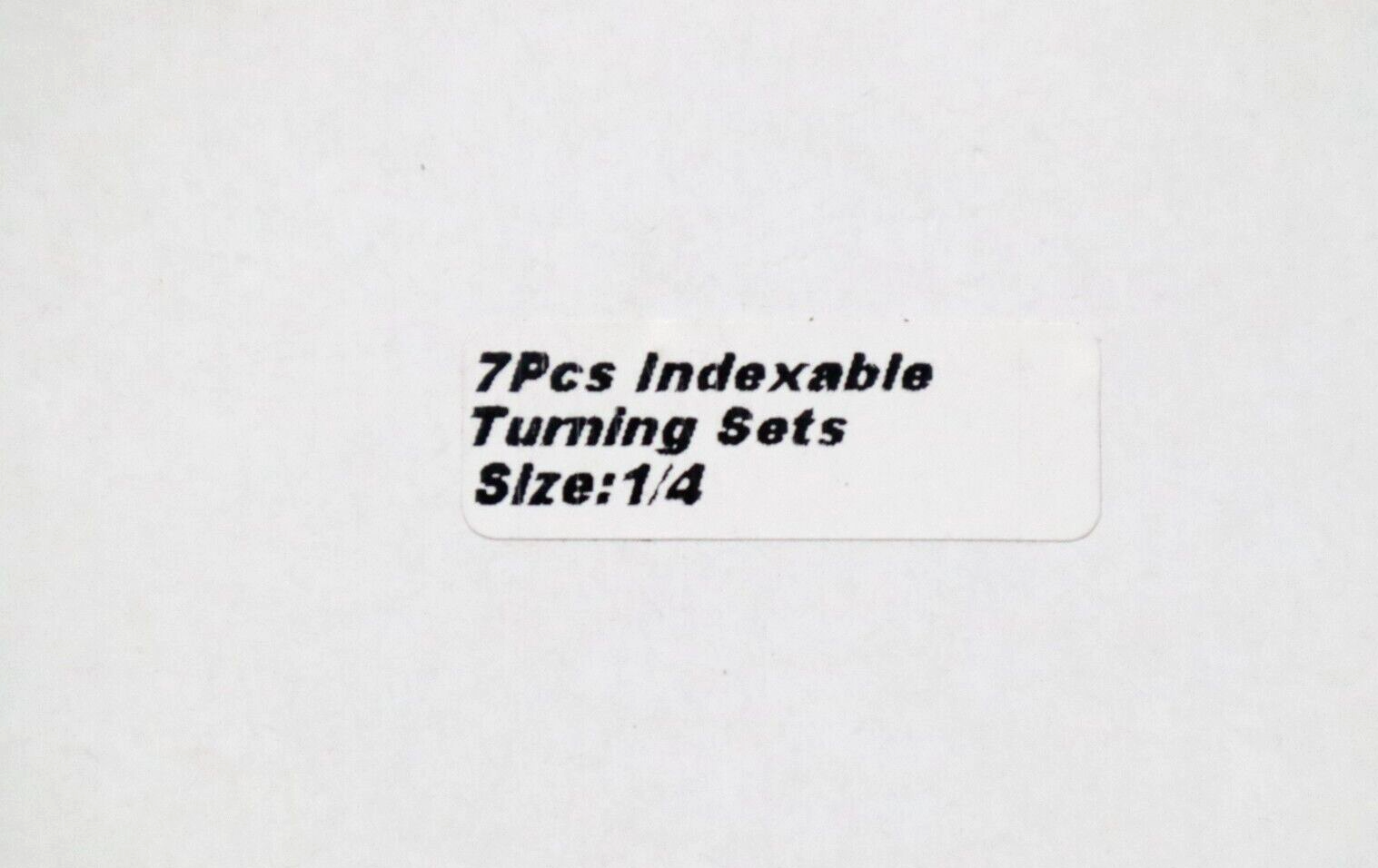 7 PC SET, 1/4" INDEXABLE TURNING TOOLS W/ CARBIDE INSERTS INSTALLED XS065