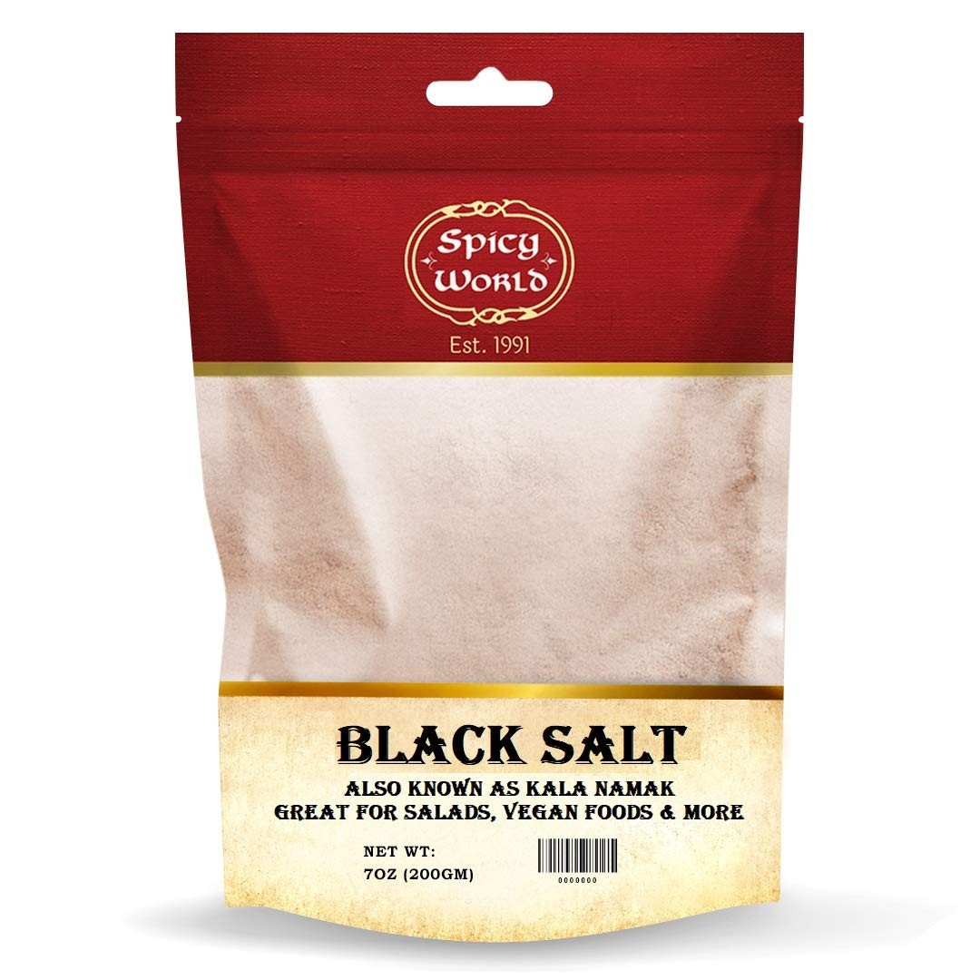 Spicy World Black Salt Powder (Kala Namak Mineral) 7 Oz - 4 Ounce (Pack of 1)