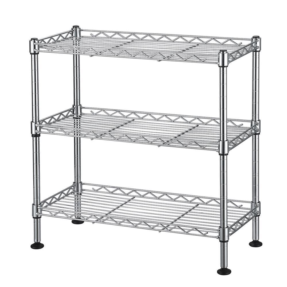 18"x8"x18" 3 Shelf Adjustable Storage Unit Wire Shelving Organizer Wire Rack