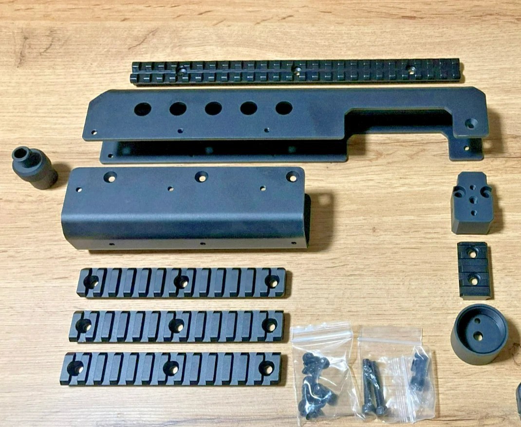 Aluminum bodykit for Huben GK1 + silencer adapter + stock adapter NO 3D Print