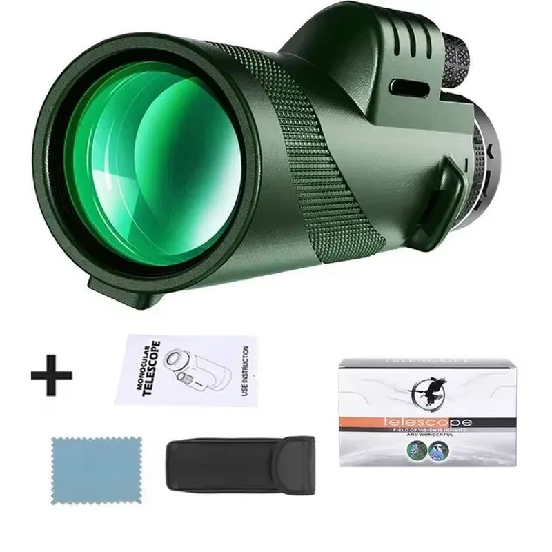 Portabl Powerful 80X100 HD Monocular 50000M Telescope Long Range Zoom with Tripo