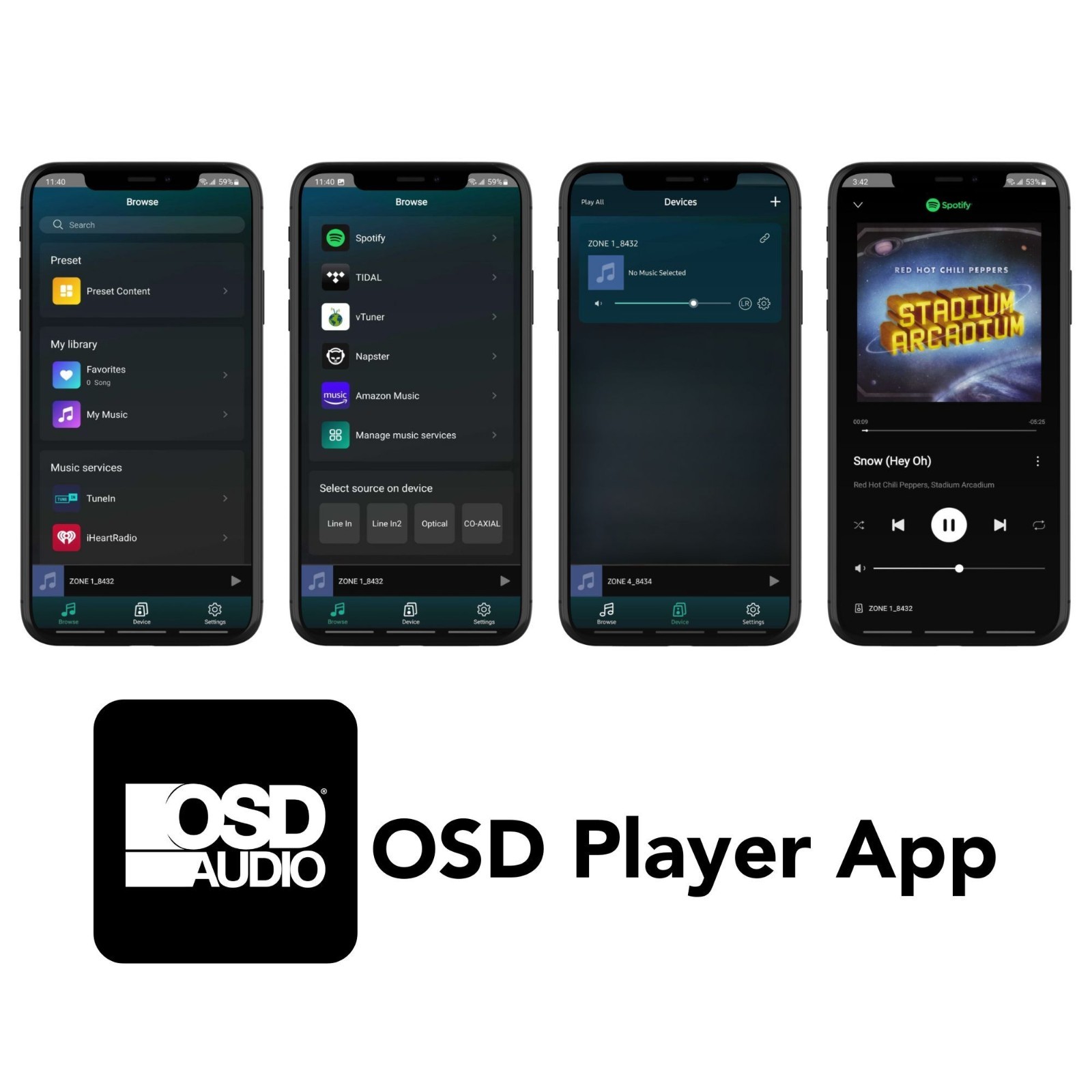 OSD Nero Stream XD 75W x2 App Controlled Stereo Amplifier, HDMI ARC, BT Wireless