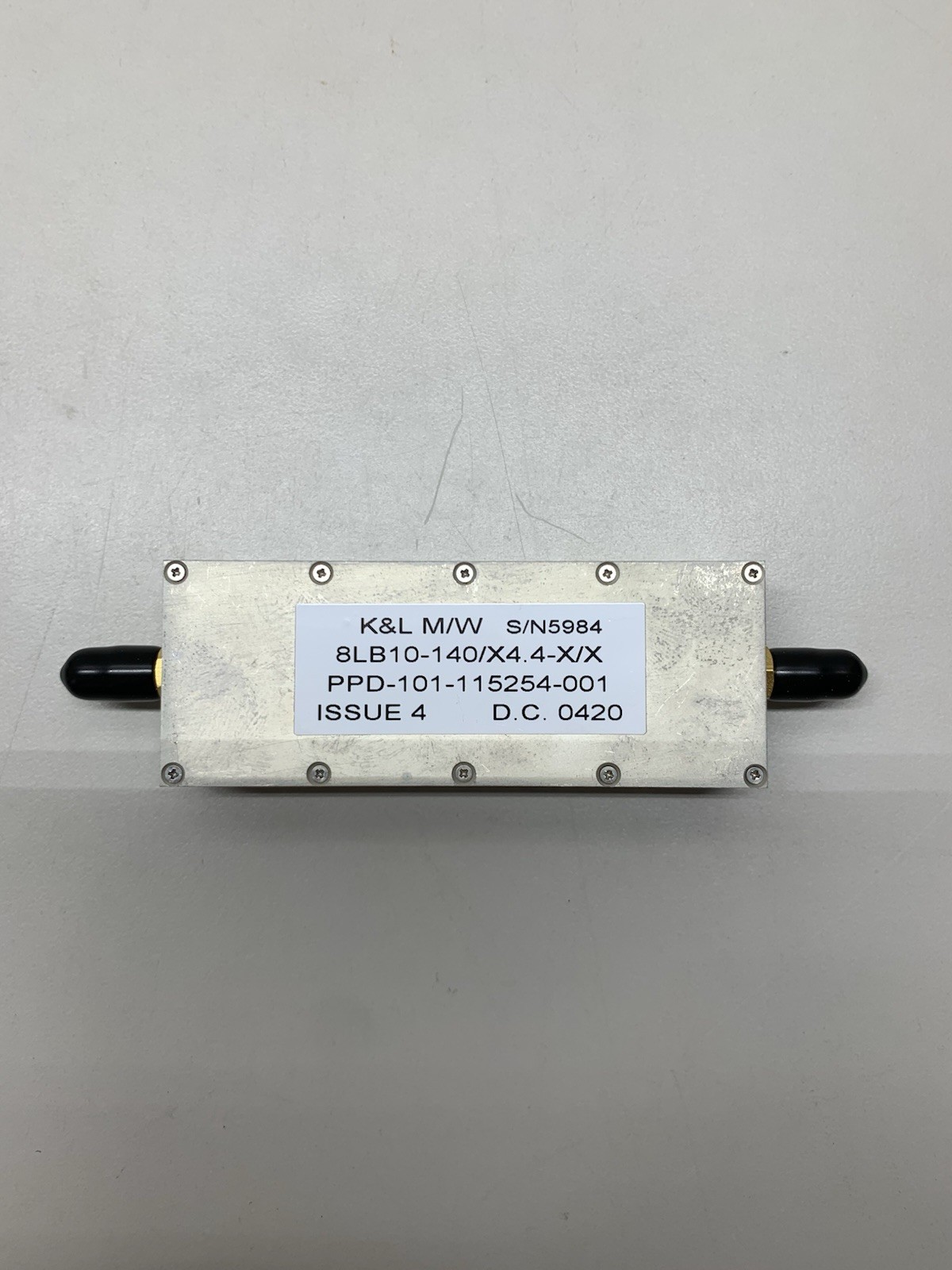 K&L M/W 8LB10-140/X4.4-X/X Bandpass Filter