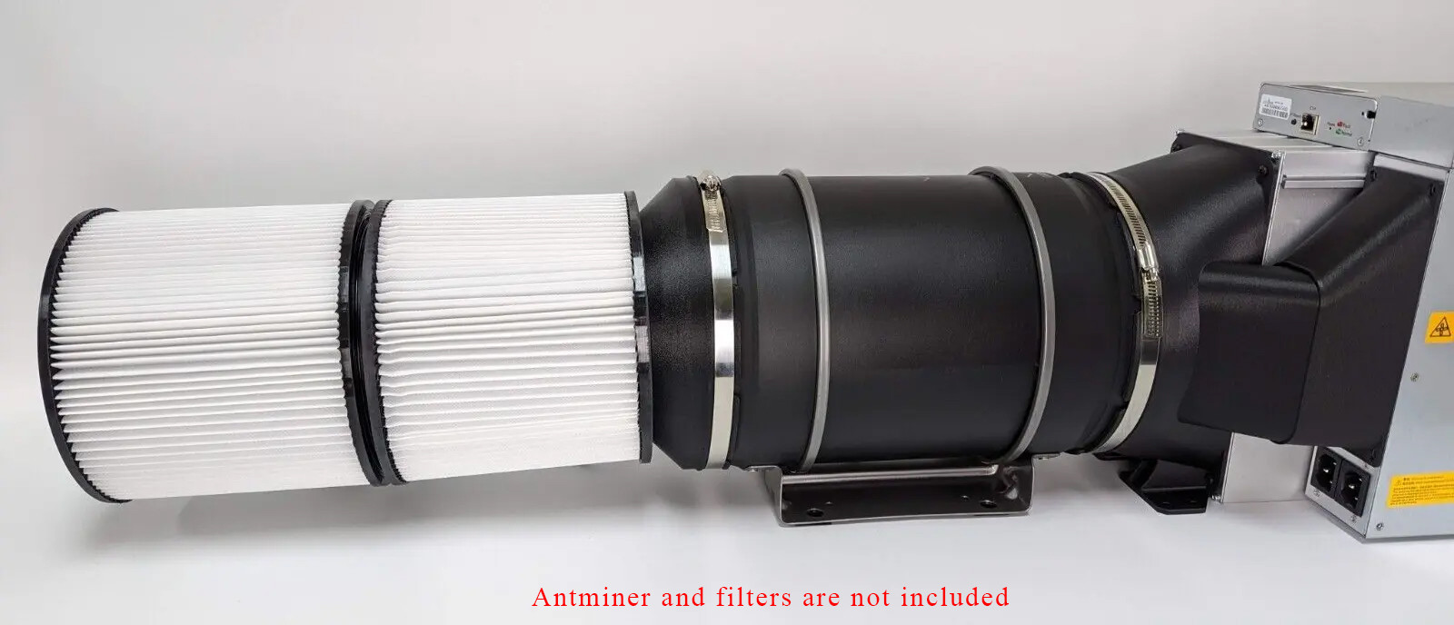 Antminer IceRiver S19 S19j XP E9 S19K Dual Filter Attachment 8" Fan Carbon Fiber