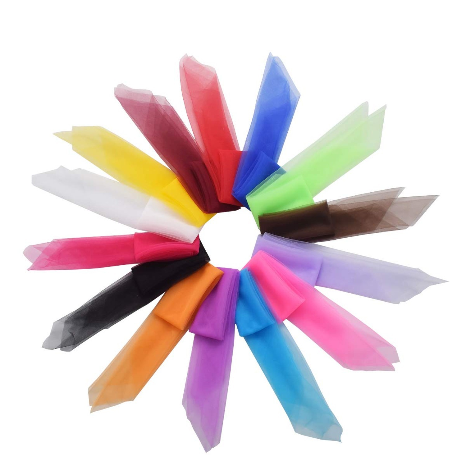 BLESSUME Dance Scarves Music Scarves for Children Movement and Juggling 14pcs