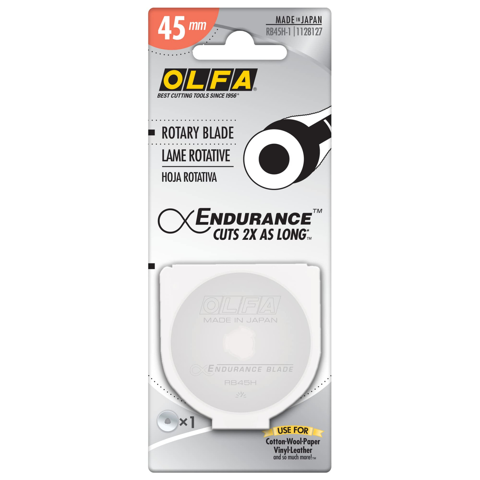 OLFA 45mm Rotary Blade Ultra Sharp Replacement Blade for Cutting Projects