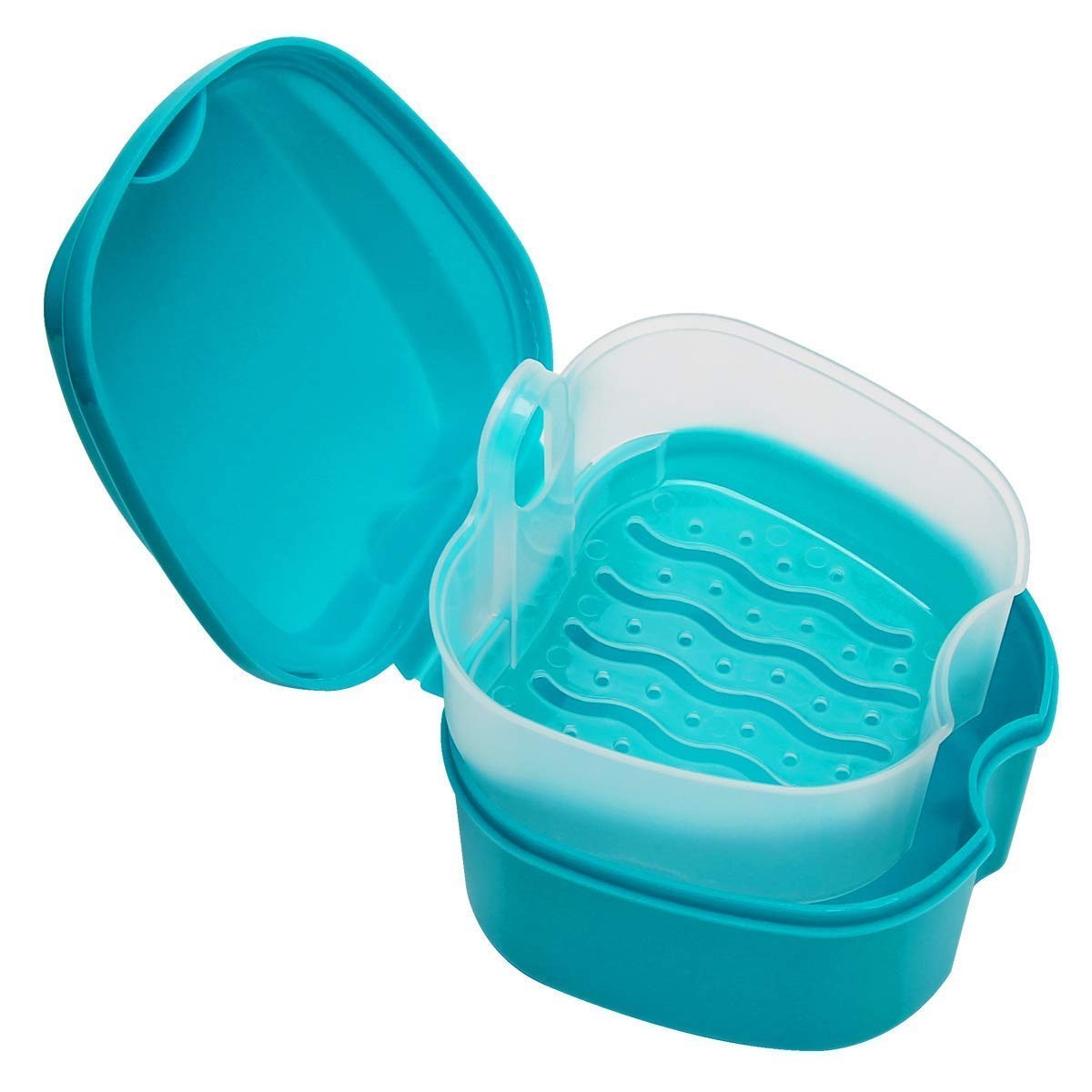 Denture Case, Denture Cup with Strainer, Denture Bath Box False Teeth Storage...