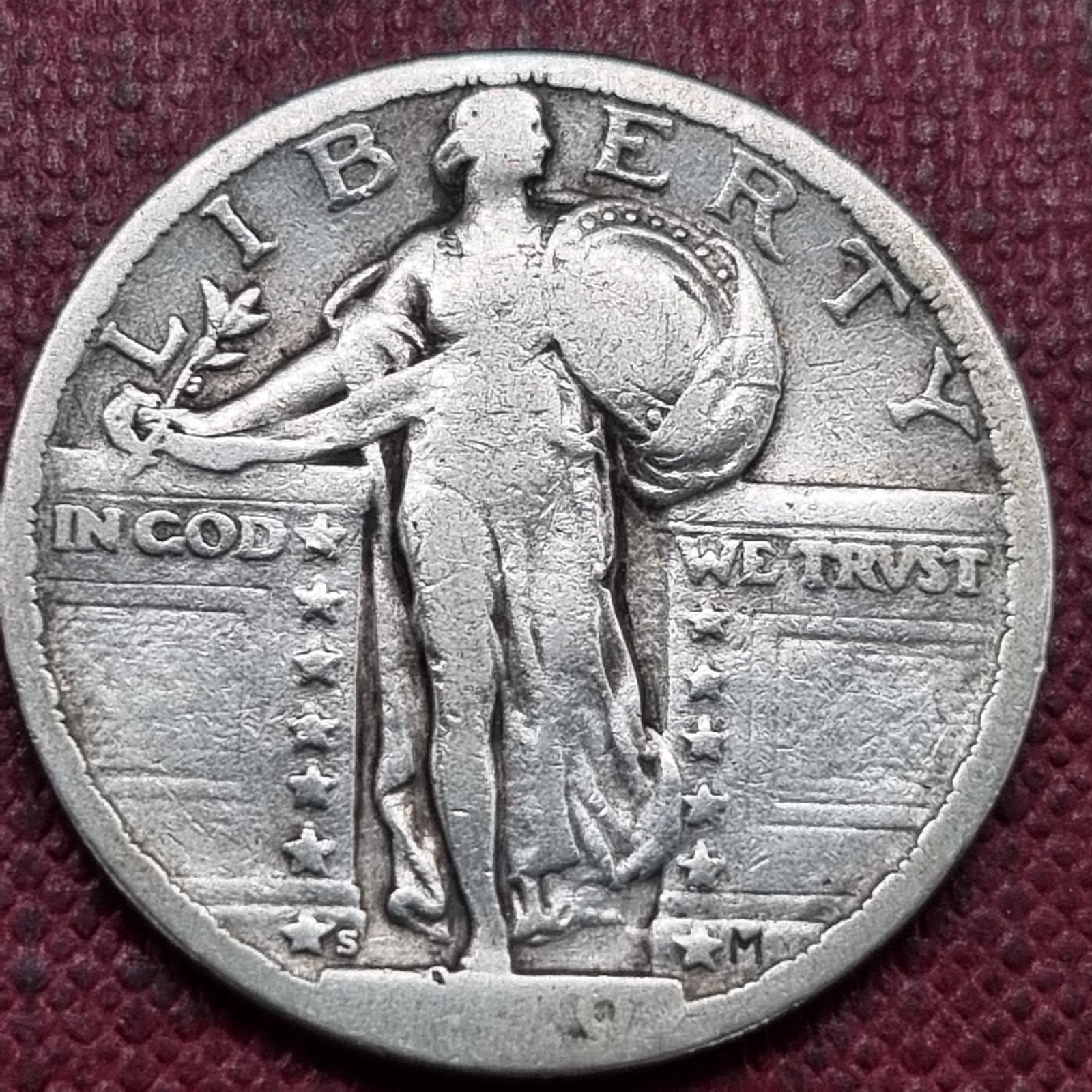 1920 S Standing Liberty Quarter 25c Better Grade #100456