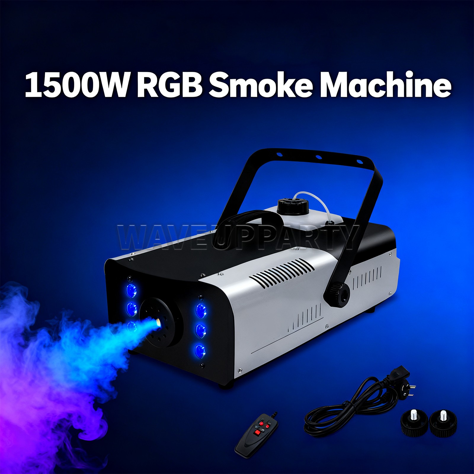 PAIDUN 1500W LED RGB Smoke Fog Effect Machine DJ Event Show Wedding Halloween