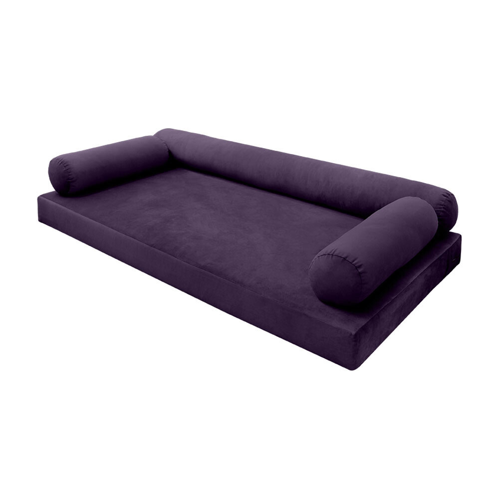 |SLIPCOVER ONLY| S.V6 Velvet Indoor Daybed Mattress Pillow Knife Edge Twin AD339