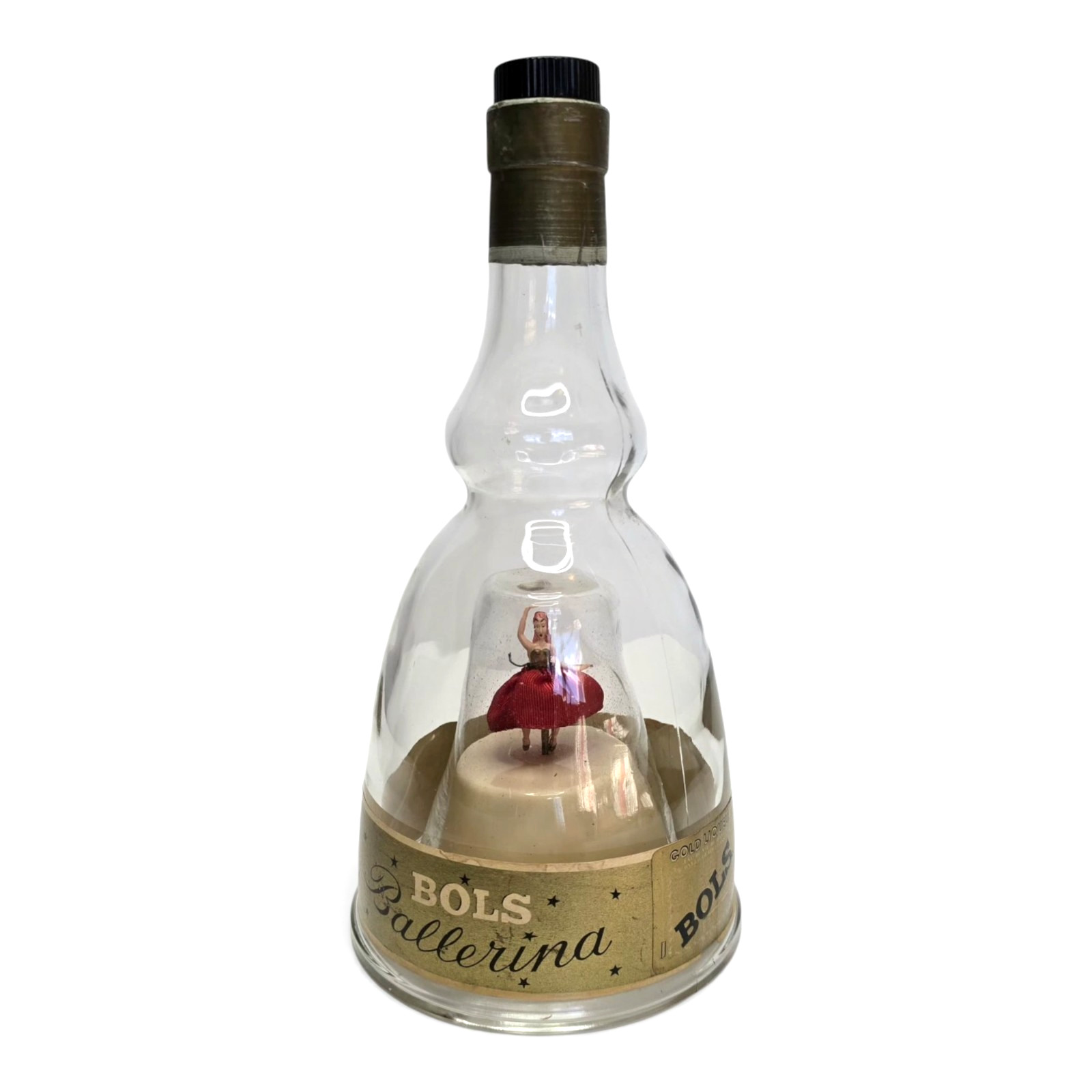 Vintage Rare Dutch Lucas Bols Ballerina Musical Bottle ,Baron Tzigane ,1950s