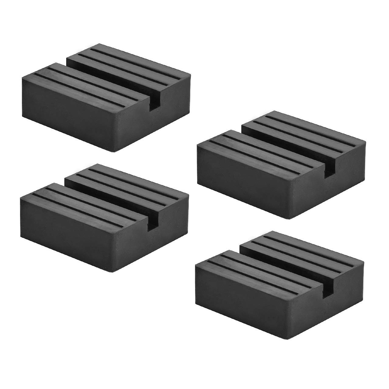 Square Jack Pad Universal Slotted Frame Rubber Frame Rail Protector Pinch Wel...