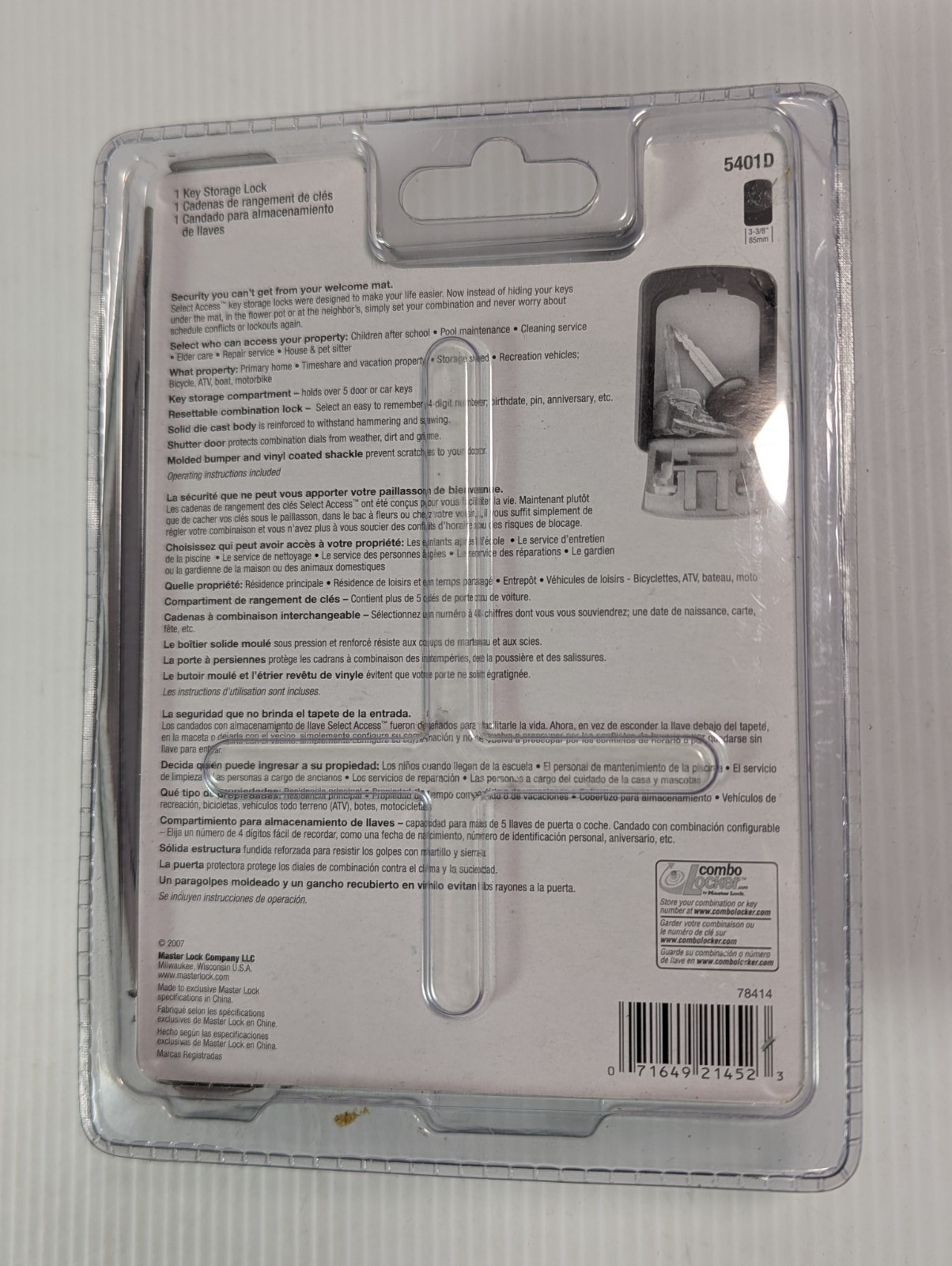 Master Lock 5401D Select Access Combination Key Storage Box - NEW