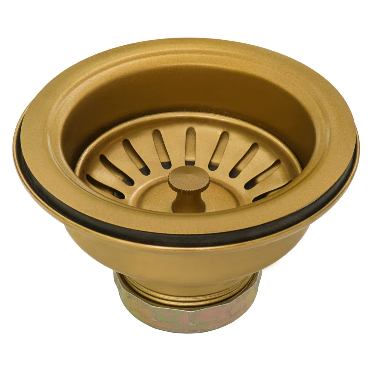 Ruvati Kitchen Sink Strainer Drain Assembly - Stainless Steel Matte Gold Finish