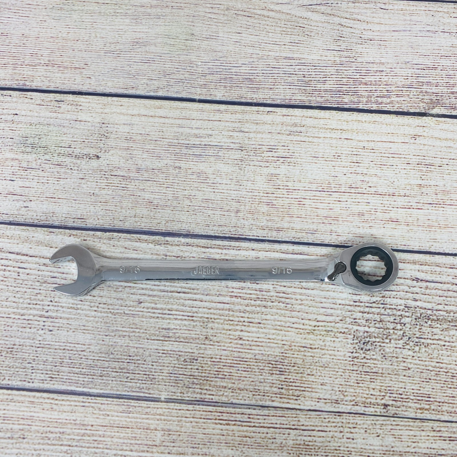 JAEGER 9/16" Combination Ratcheting Wrench SAE Open End Box End Tool