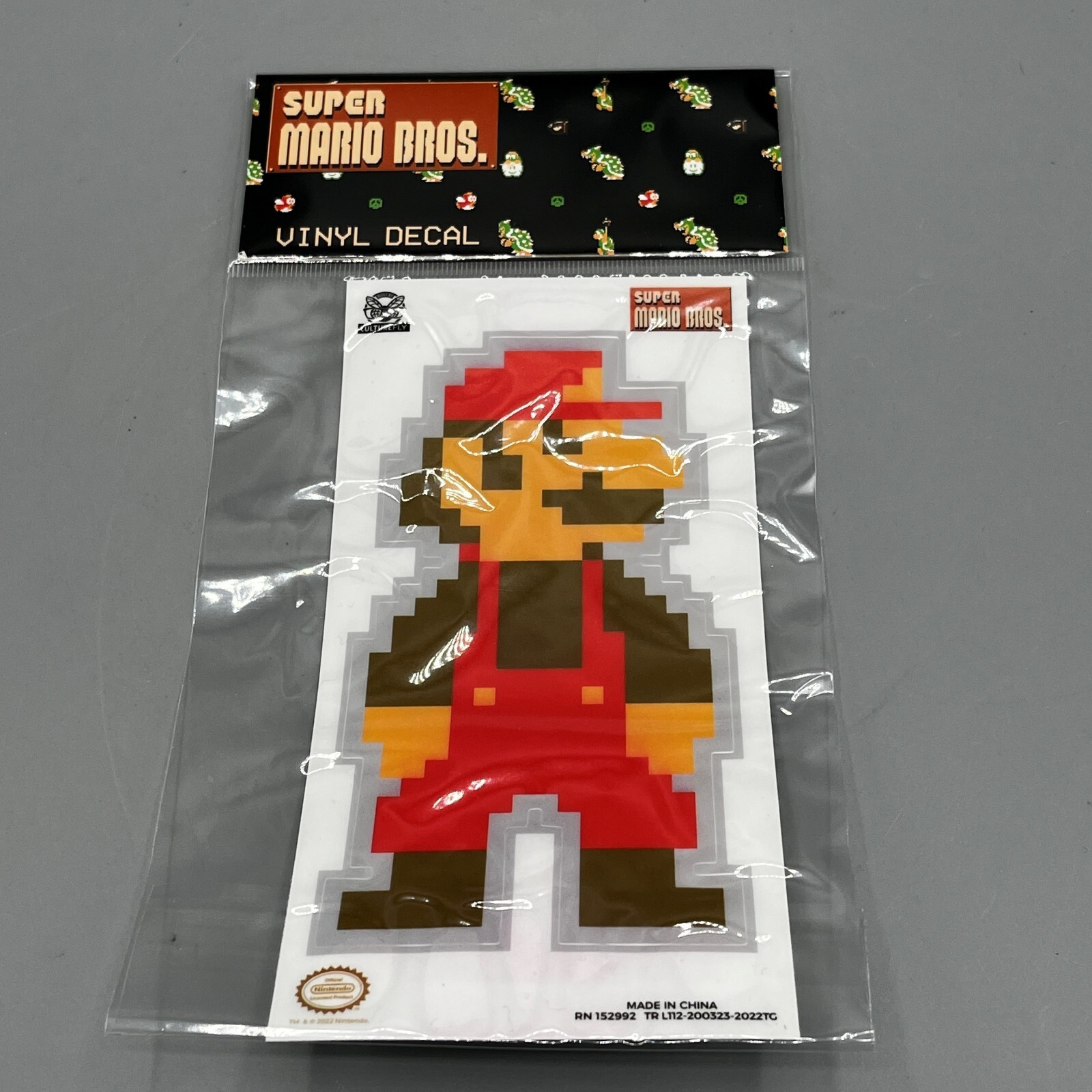 Super Mario Bros. 8-Bit Mario Vinyl Decal 5.25" Culturefly Nintendo Licensed