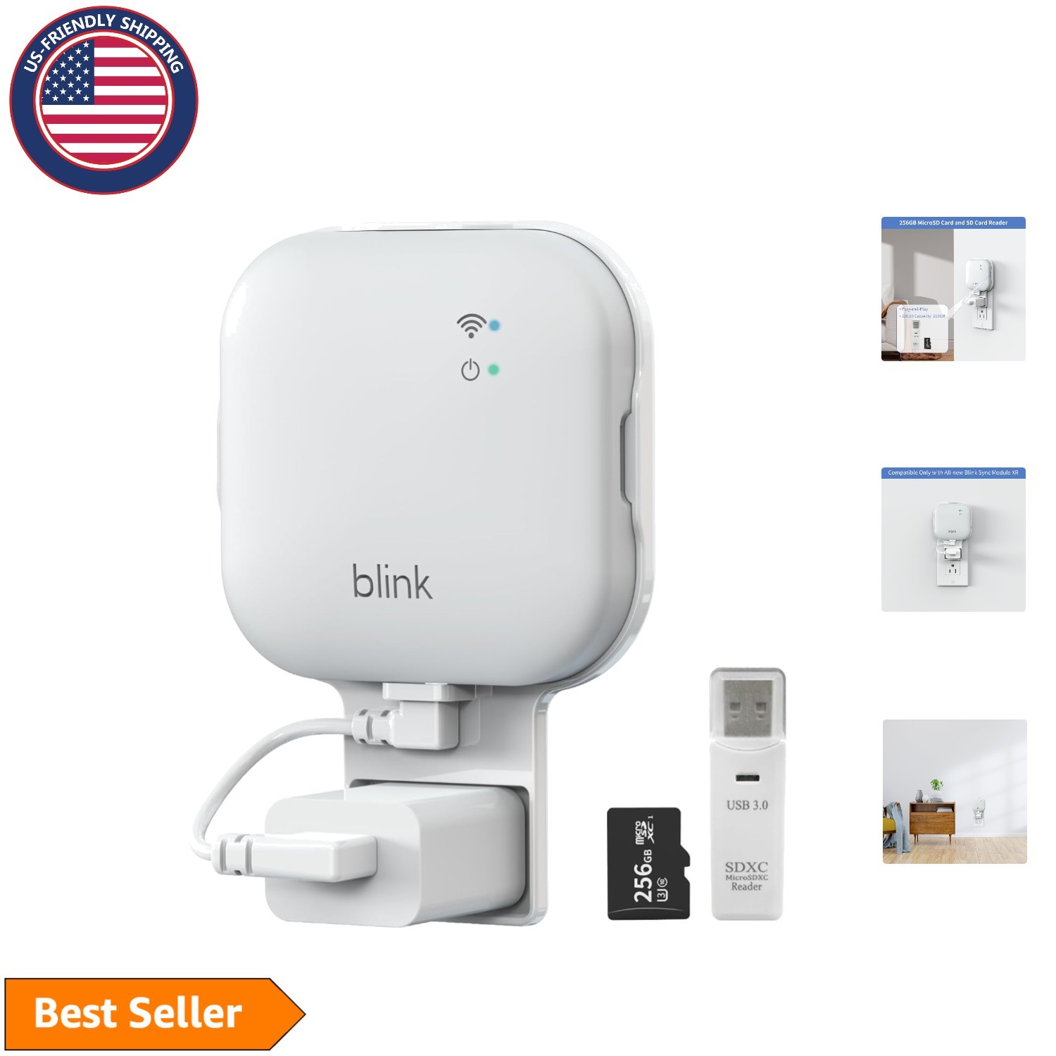 256GB Microsd Card and All-New Blink Sync Module XR Mount, No-Drilling Sync Modu