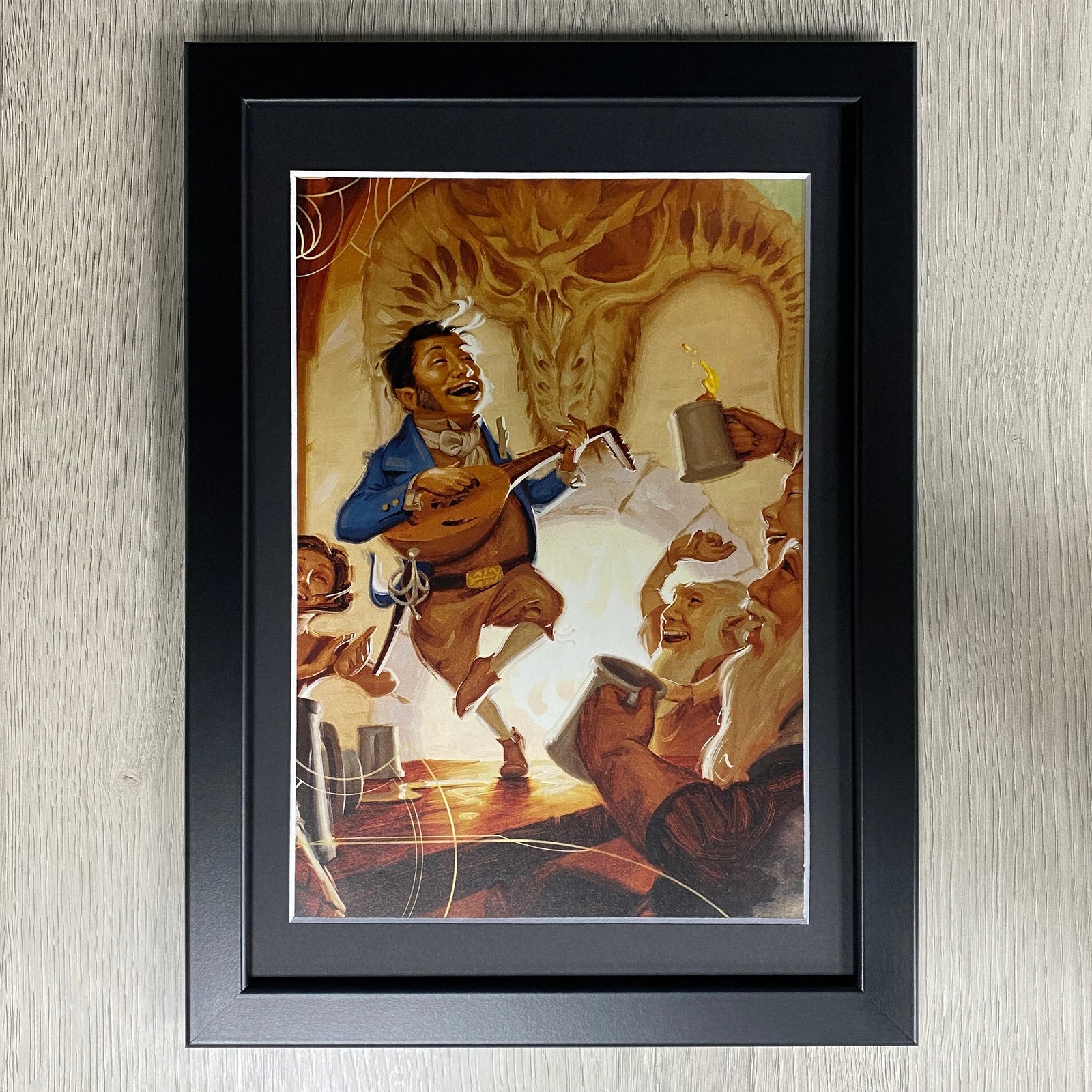 DUNGEONS & DRAGONS FRAMED ART, HALFLING, BARD, GARY GYGAX, D&D, TSR, RPG