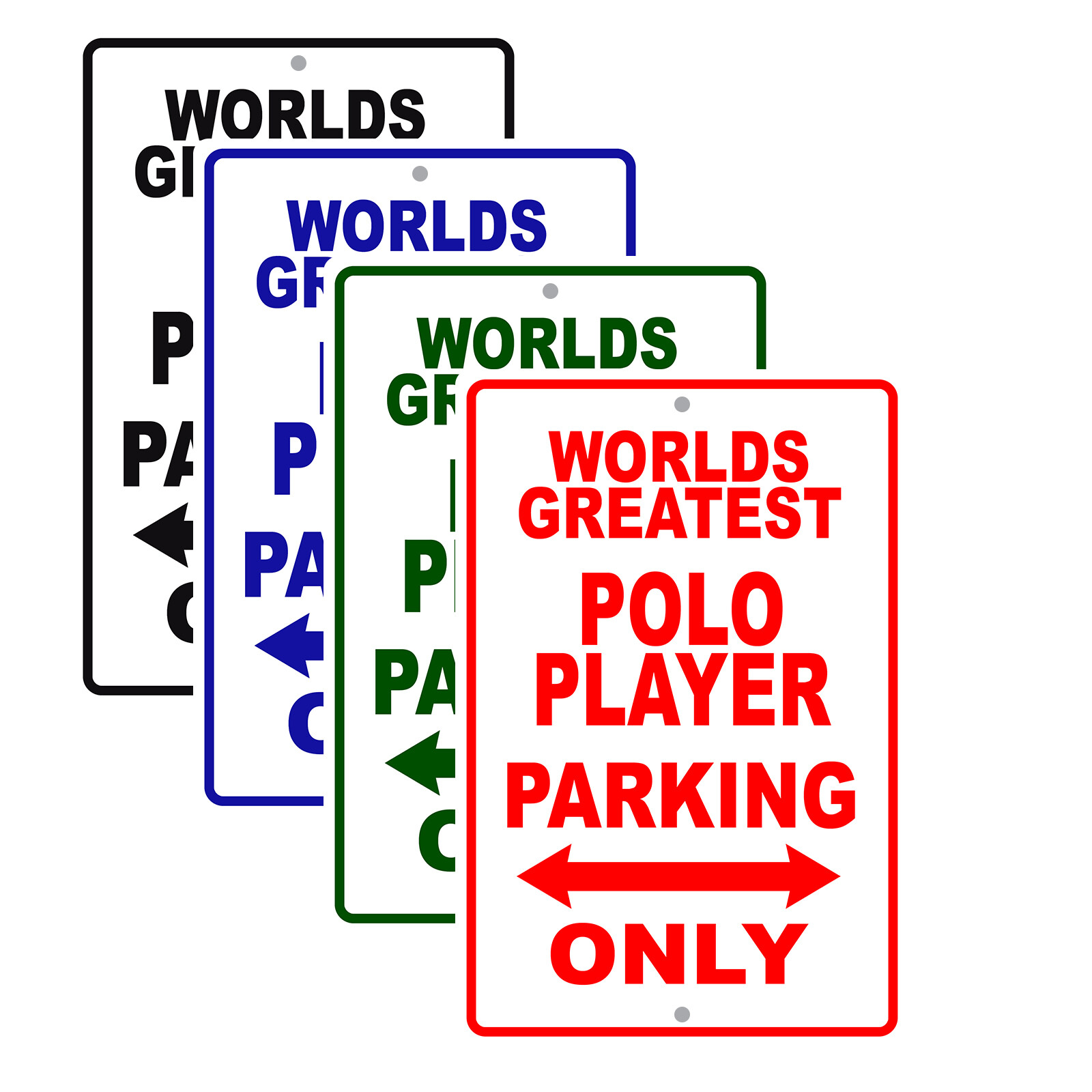 World's Greatest Polo Player Parking Gift for Polo Player Aluminum Metal Sign