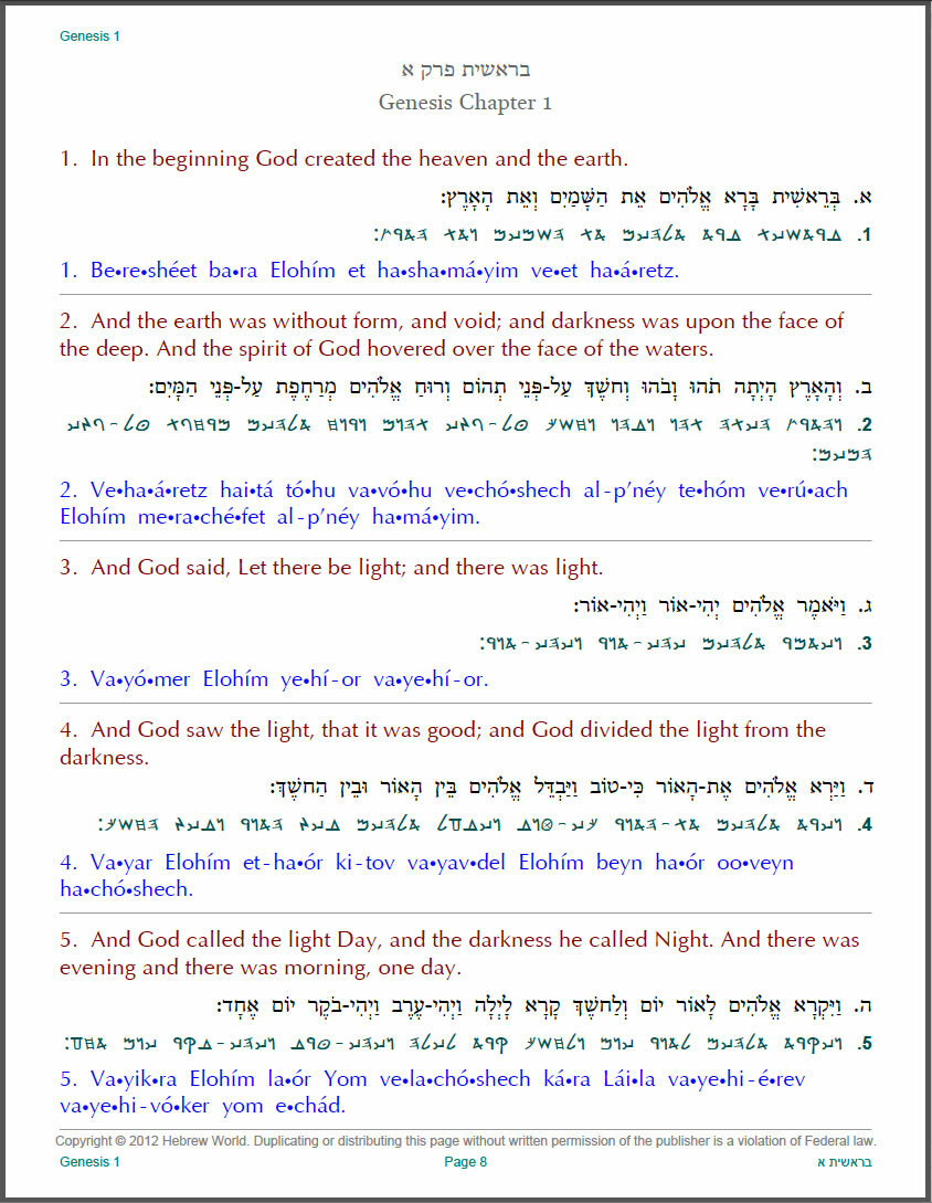 Ancient Hebrew Phonetic Bible - over 4000 pages