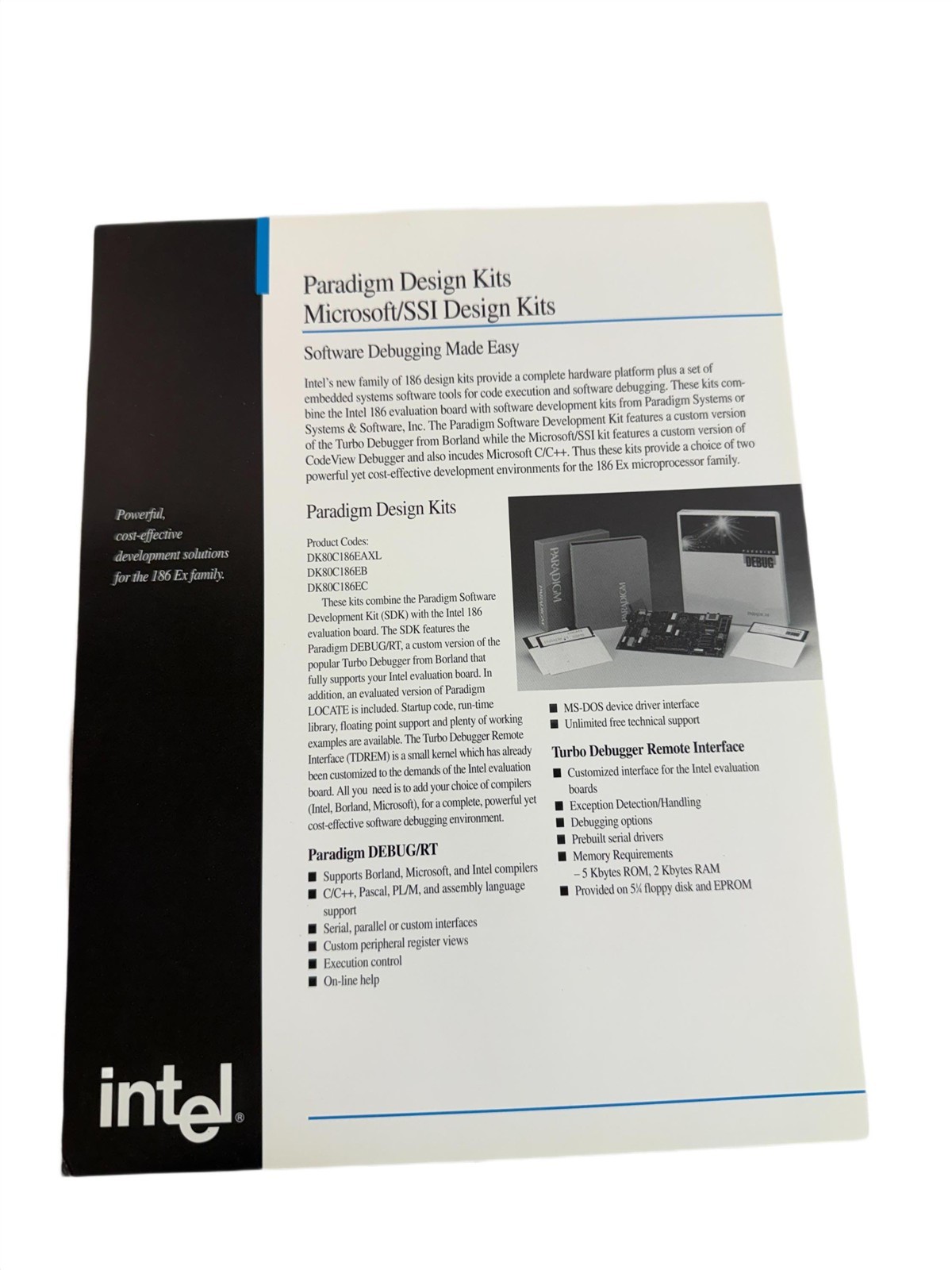 Intel 1994 MCS 96 FLASH 386 Assorted Literature Borchure