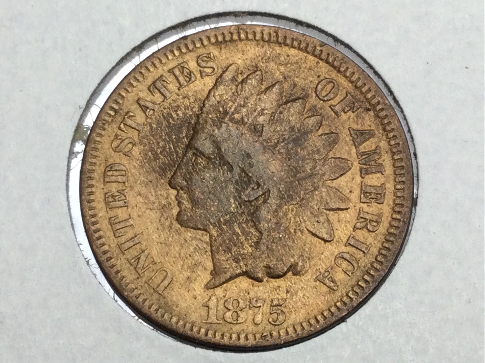 1875 Indian Cent in very good plus nice looking
