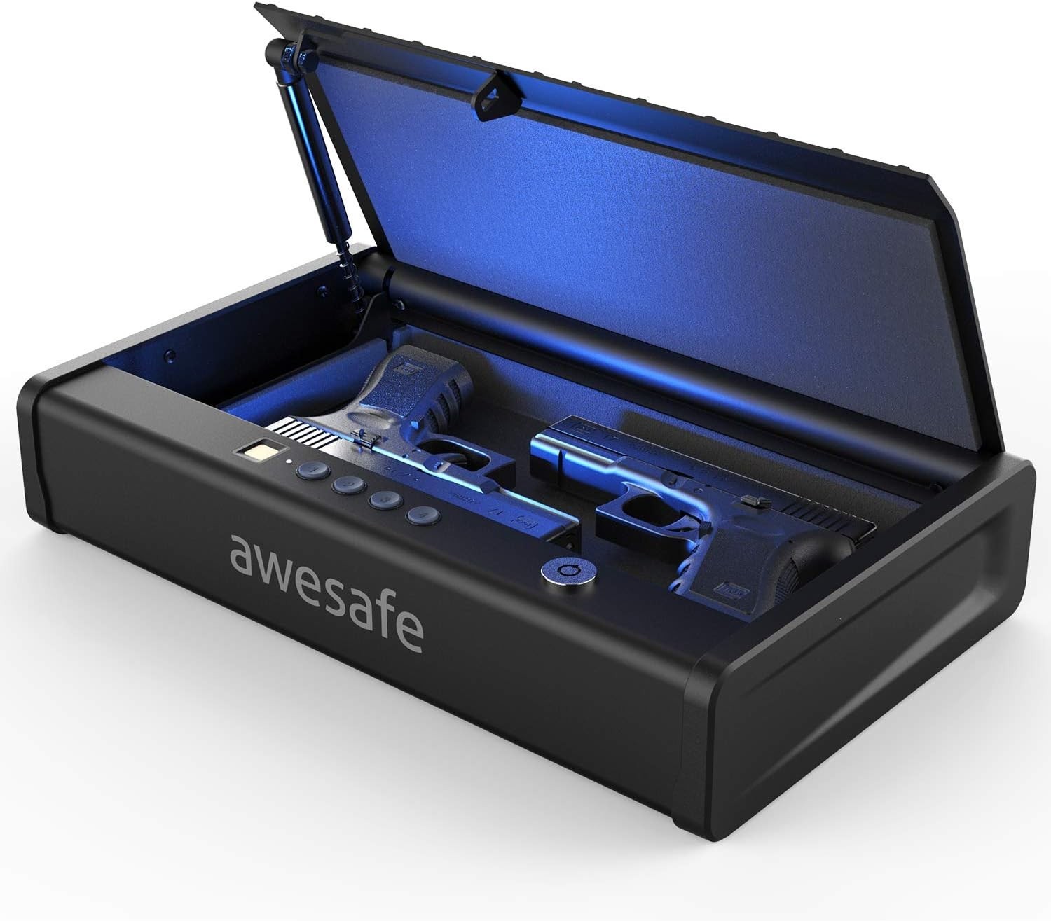Biometric Gun Safe Handgun & Pistol Safe Portable Small Car Gun Safe