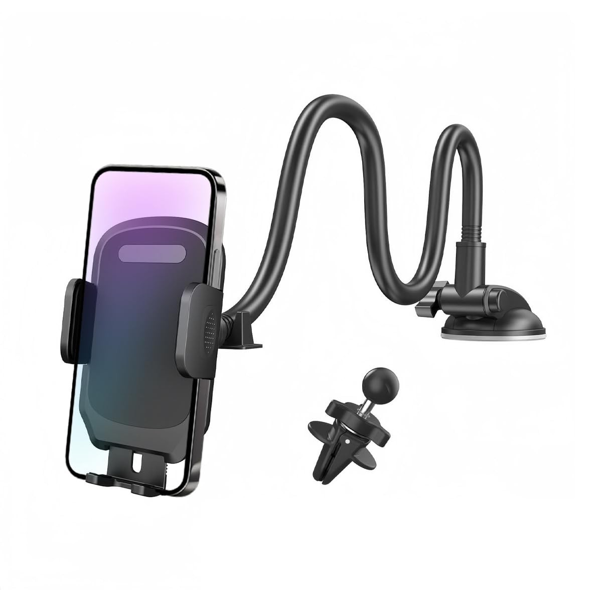 Flexible Gooseneck Long Arm Car Cell Phone Mount for Dashboard Windshield
