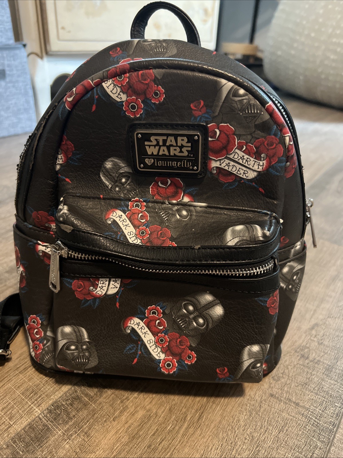 Loungefly Star Wars Darth Vader Dark Side Rose Tattoo Mini Backpack