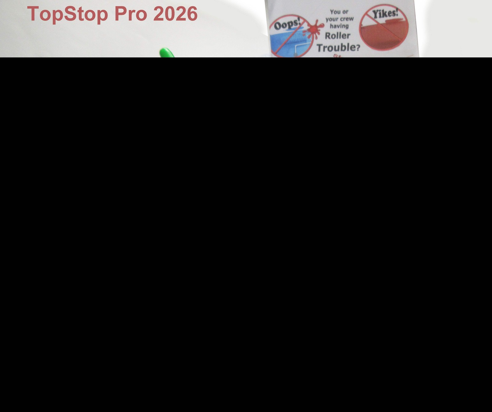 TopStop Professional Paint Roller Guide-
