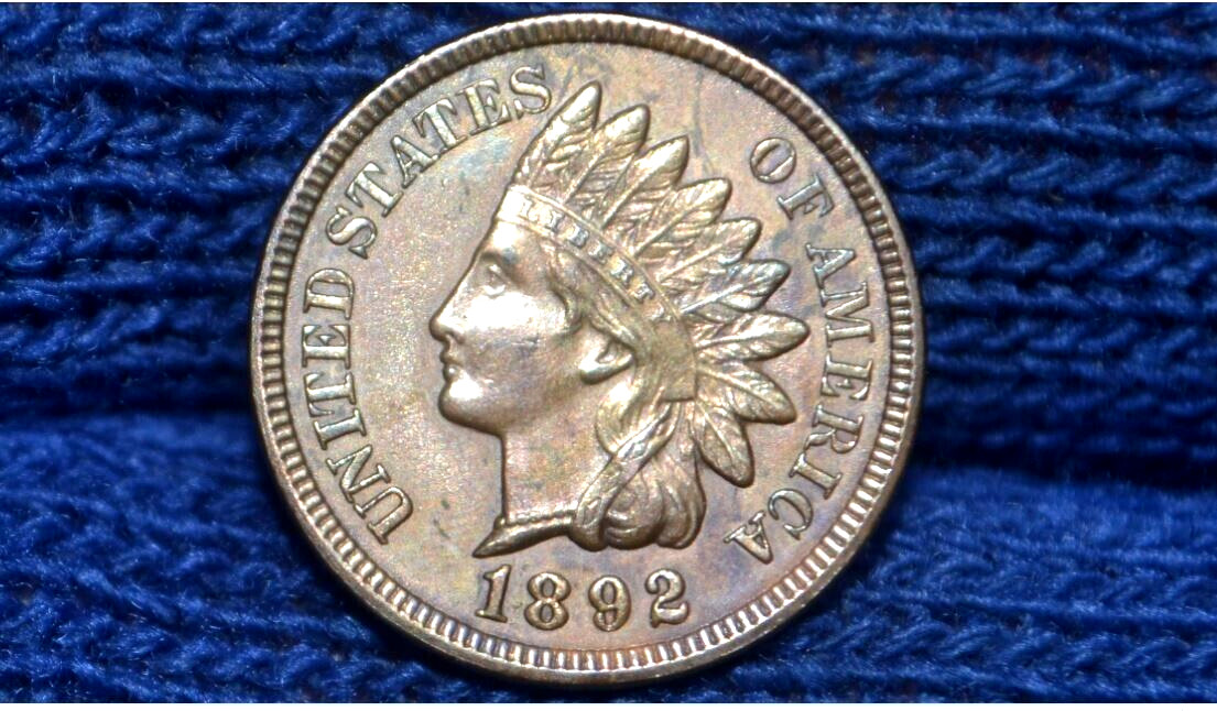 1892 Indian Head Cent *Proof* BU UNC * FULL LIBERTY * 4 DIAMONDS * Beautiful GEM