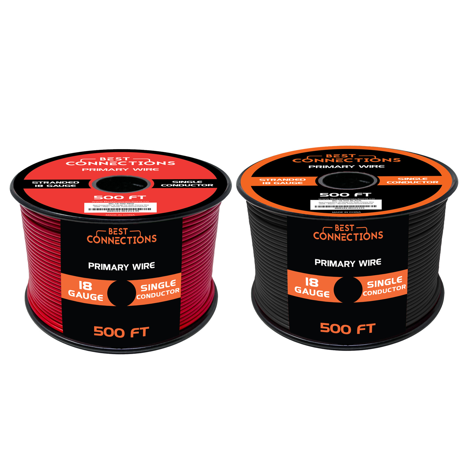 18 Gauge Car Audio Primary Wire (500ft–2 Rolls)– Remote, Power/Ground Electrical