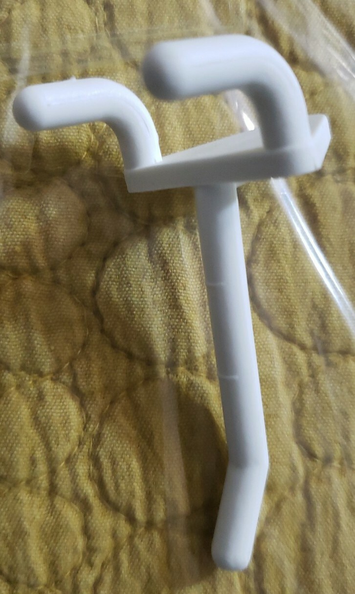 Azar 800072-WHT 2-Inch Plastic Hook, 50-Pack