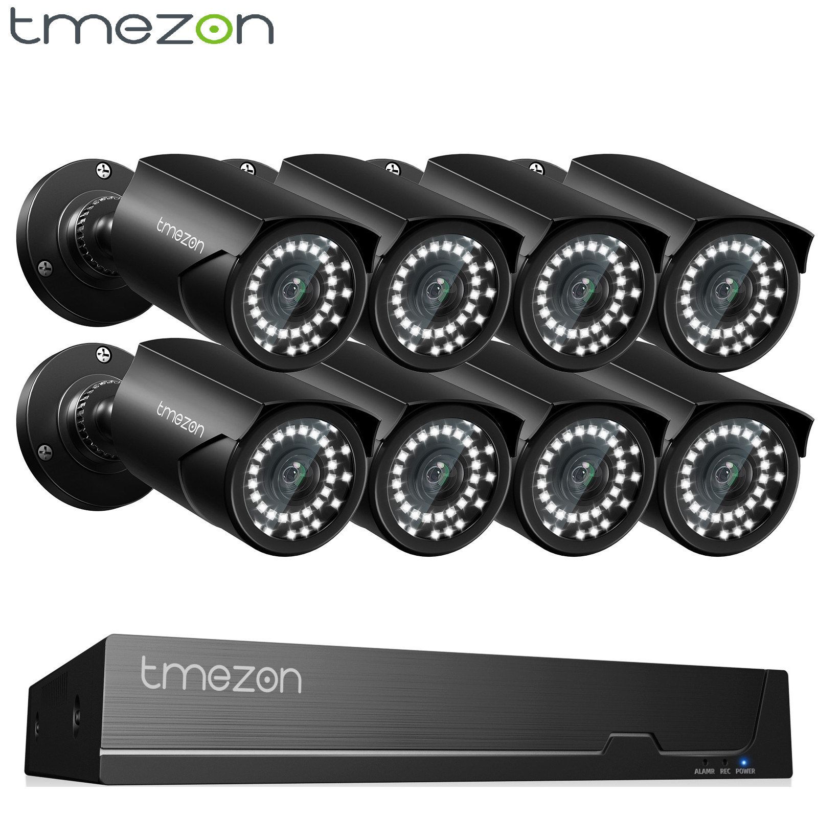 POE NVR Kit 8CH IP Cameras Full HD Home Office Recording System IP66 Waterproof