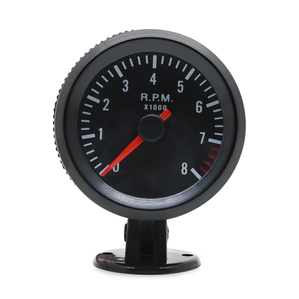 2Inch 52mm Car Meter Tachometer RPM  0-8000RPM Analog Black Case for 1-85869