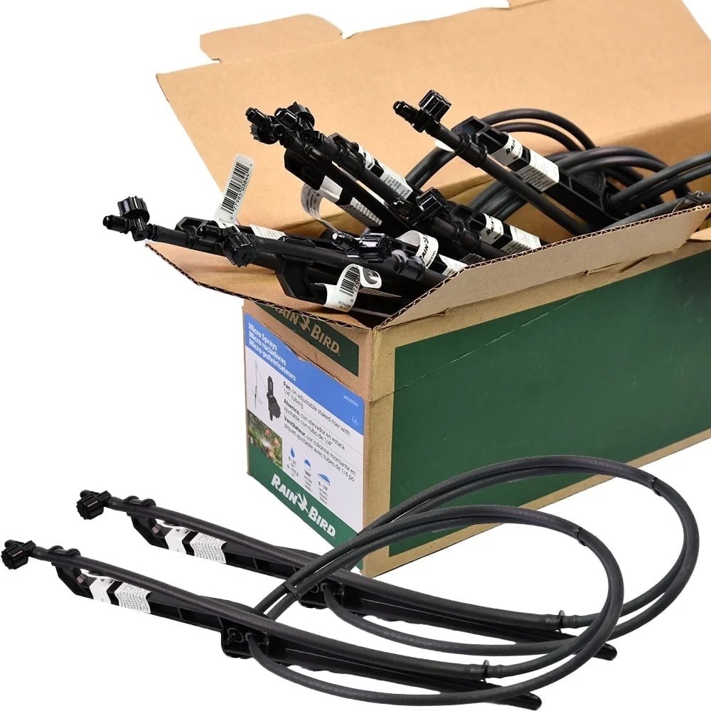 (8) Rain Bird MSSTKTH1S 180° Micro-Spray Adj Stake 1/4" Tubing 10.5' Distance