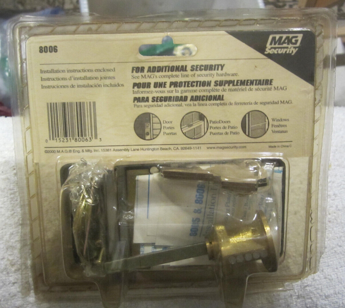 8006 3 way,Mag Security Key Lock Night Latch ,lock,home,New in pack
