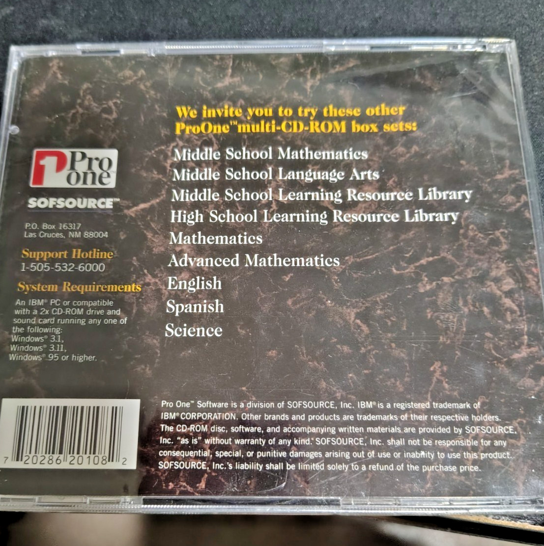 1PRoONE MATHEMATICS TRIGONOMETRY,CALCULUS 1 ALGEBRA ii CD NEW