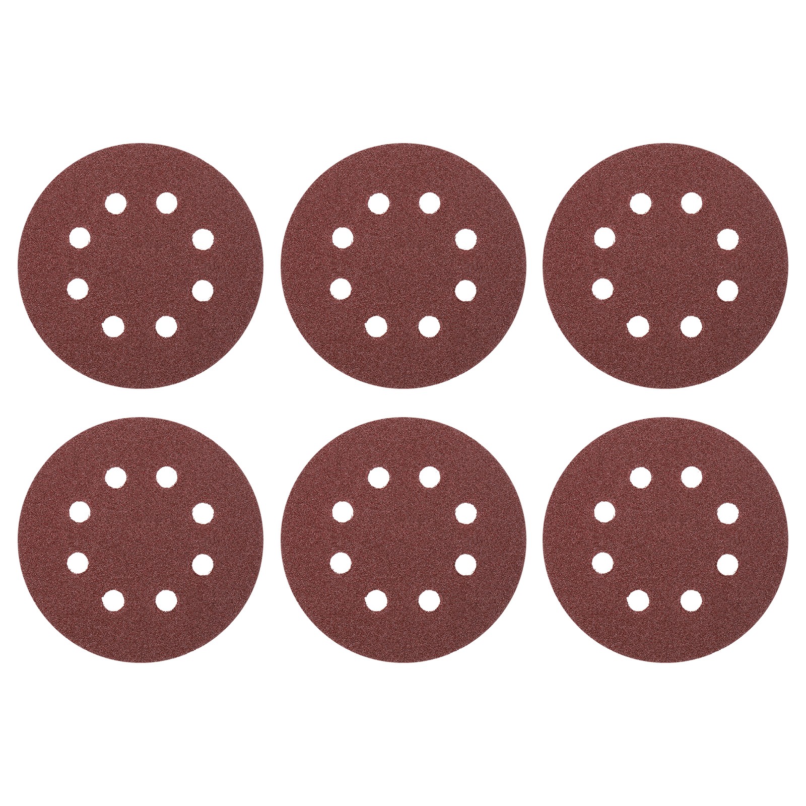 20 Pcs 5 Inch Sanding Disc 8 Hole 60 Grit Hook and Loop Sandpaper