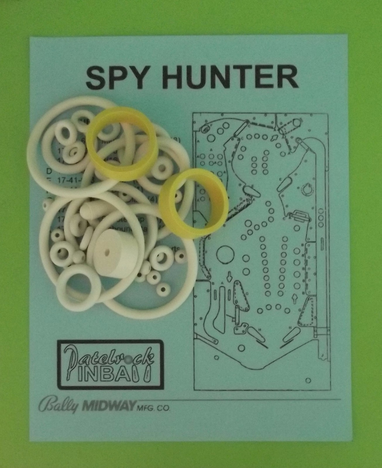 1984 Bally / Midway Spy Hunter Pinball Machine Rubber Ring Kit