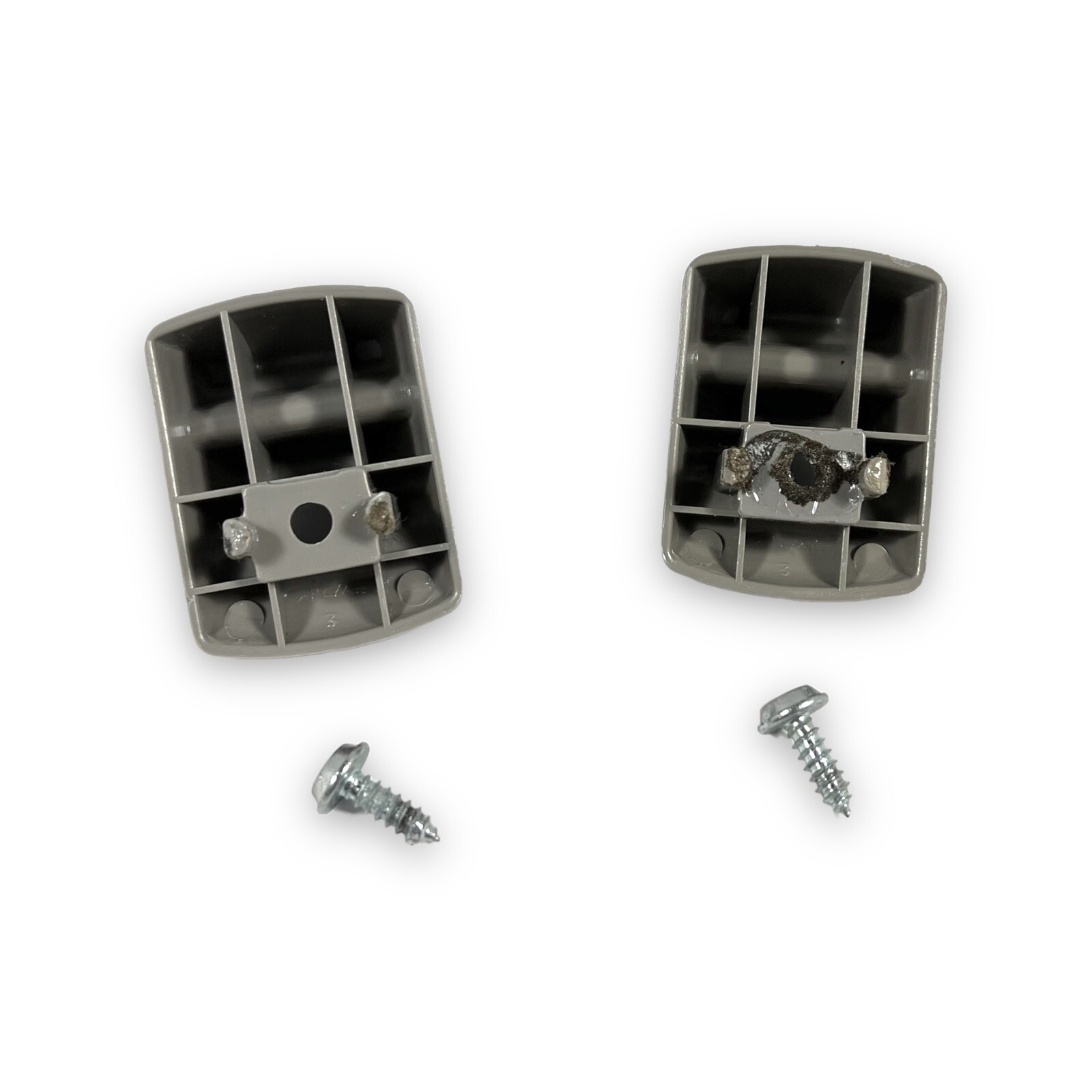 2000-2007 Ford Focus Sun Visor Clip Set Pair W/ Screws Gray