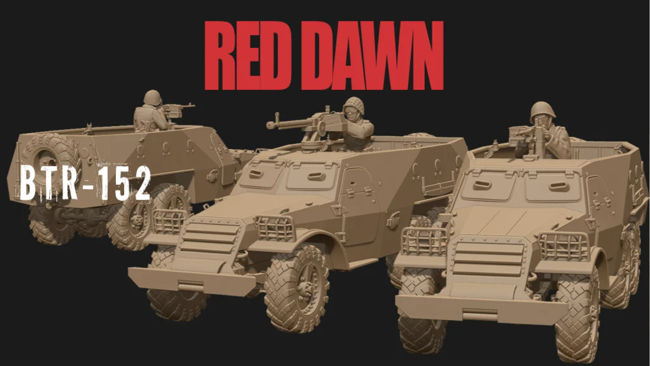 Miska Miniatures Modern Red Dawn x1 Cuban BTR-152 APC Red Dawn Cold War Spectre