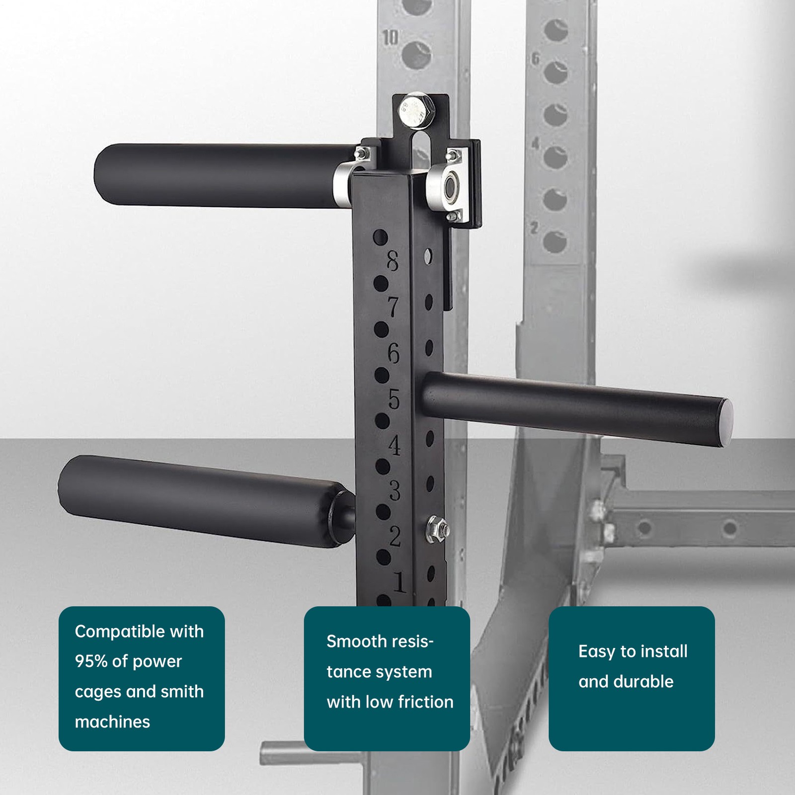 Leg Extension Attachment Fitness Squat Rack Adjustable Curl Machine Brand New-