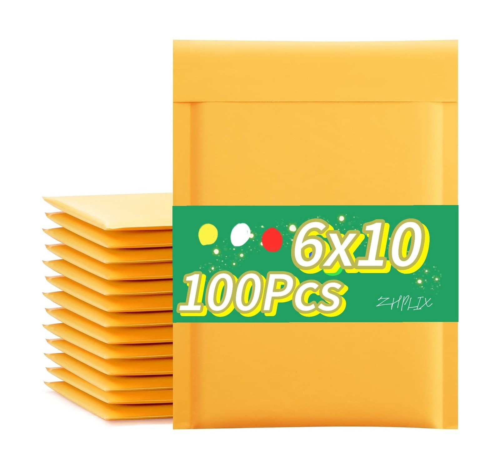 Kraft bubble mailers 6x10"100Pack Usable Size 6x9in,Self Seal S... FAST USA SHIP